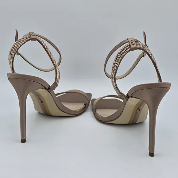 NWOT Sam Edelman Ophelia Heeled Ankle Strap Sandals, Soft Praline, Women's 10.5 - Picture 7 of 16